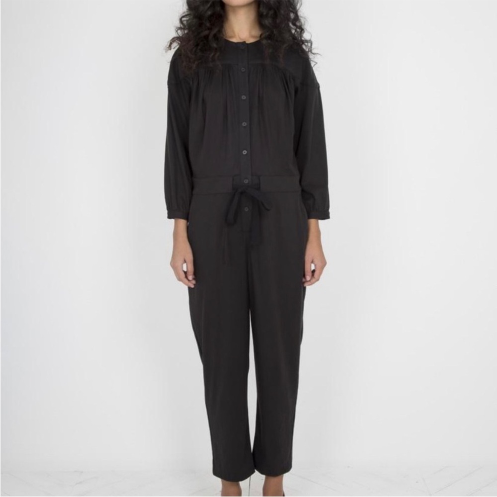 Steven‎ Alan Benglis Black P Utility Mechanic Long Sleeve Pockets Jumpsuit